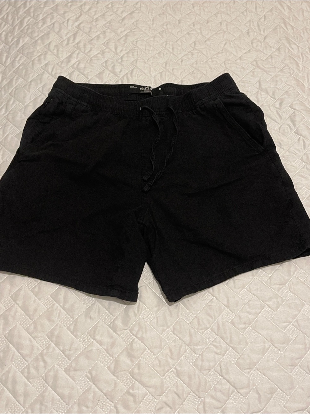 Hollister Men's Black Athletic Drawstring Shorts